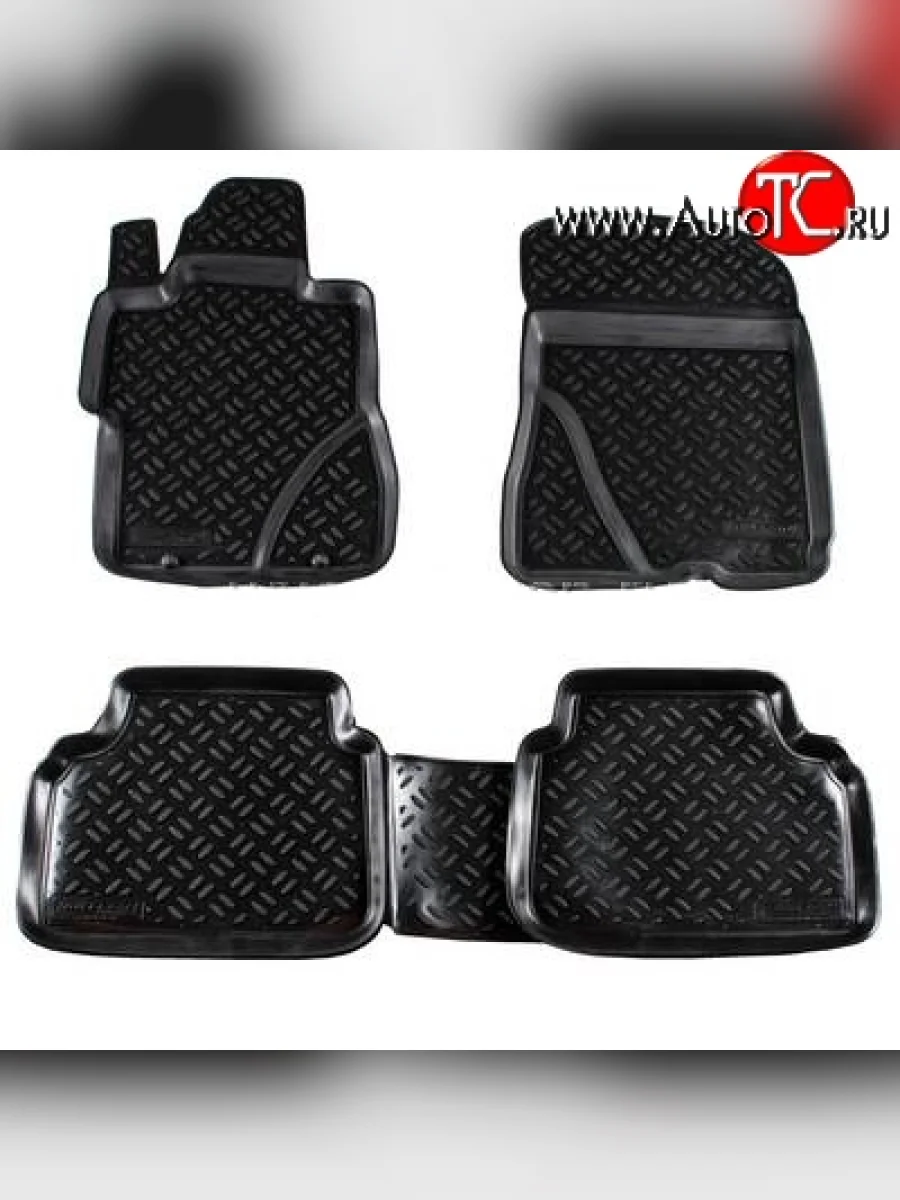 Комплект ковриков в салон Aileron 4 шт. (полиуретан) Honda Civic FD седан дорестайлинг (2005-2008)  в Самаре Самарской области