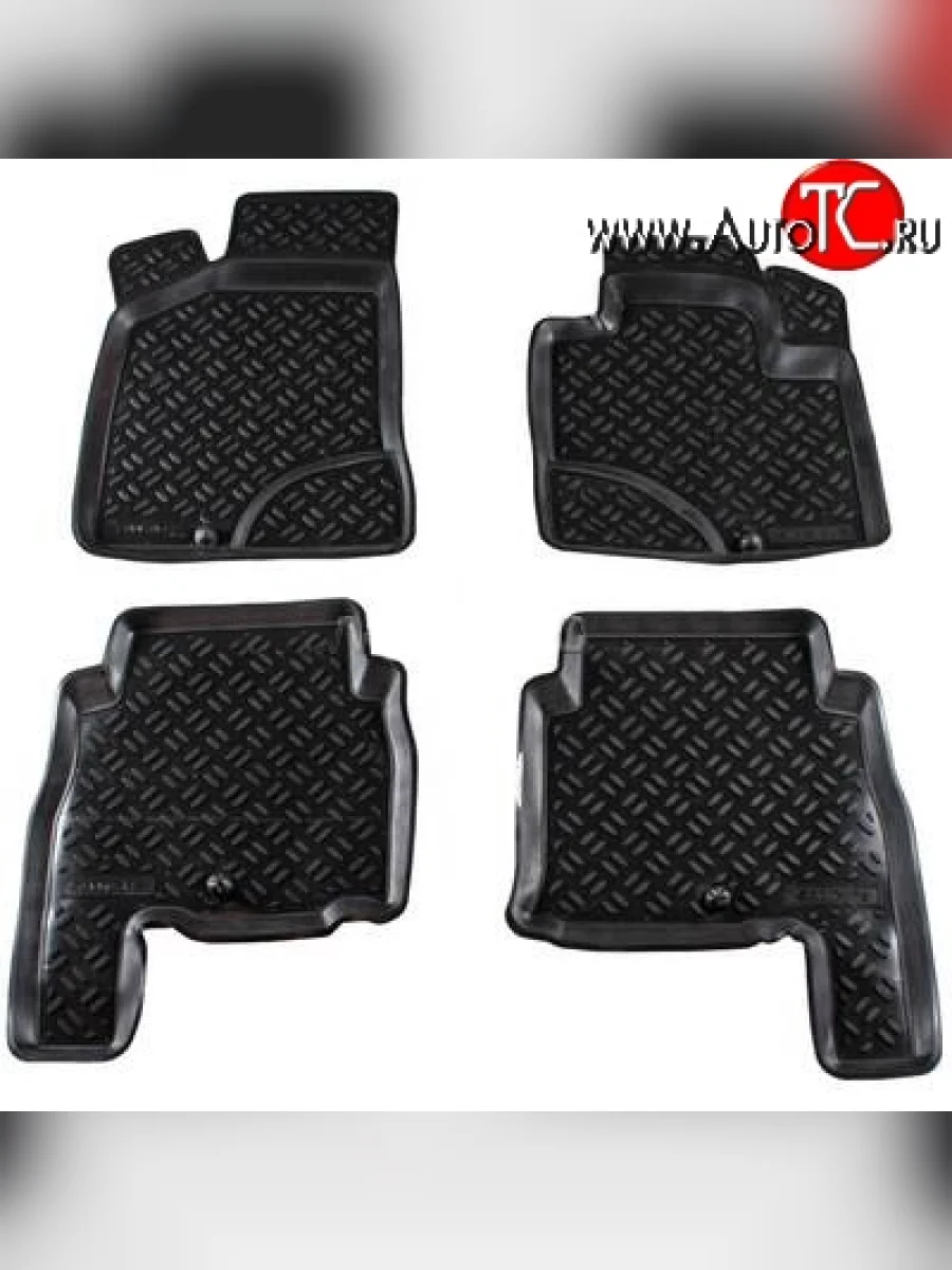 Комплект ковриков в салон Aileron 4 шт. (полиуретан) Hyundai Santa Fe CM рестайлинг (2009-2012)  в Керчи Республика Крым