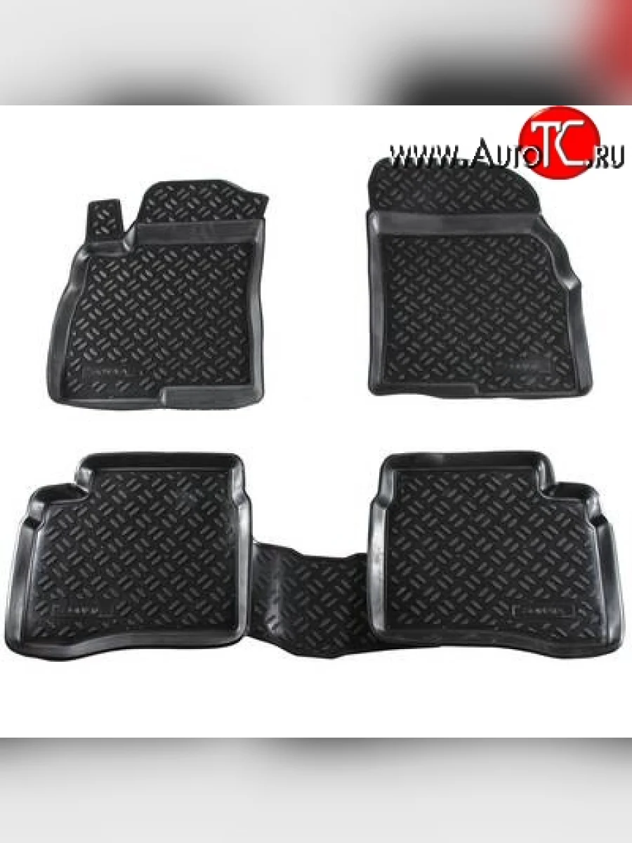 Комплект ковриков в салон Aileron 4 шт. (полиуретан)  Hyundai Sonata (2001-2013) EF  в Керчи Республика Крым