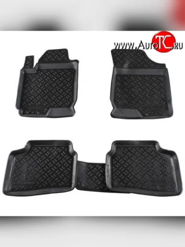Комплект ковриков в салон Aileron 4 шт. (полиуретан) KIA Cerato 2 TD седан (2008-2013)