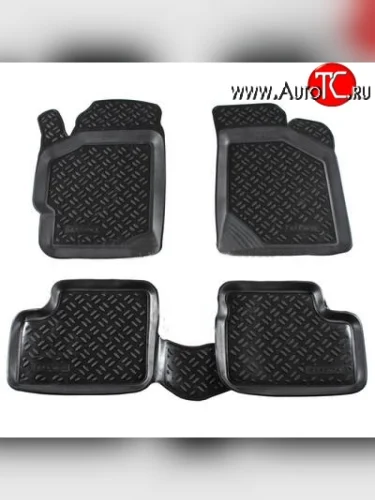 Комплект ковриков в салон Aileron 4 шт. (полиуретан) KIA Spectra (2000-2009)