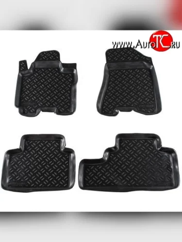 Комплект ковриков в салон Aileron 4 шт. (полиуретан) KIA Sportage  2 JE,KM (2004-2008) дорестайлинг