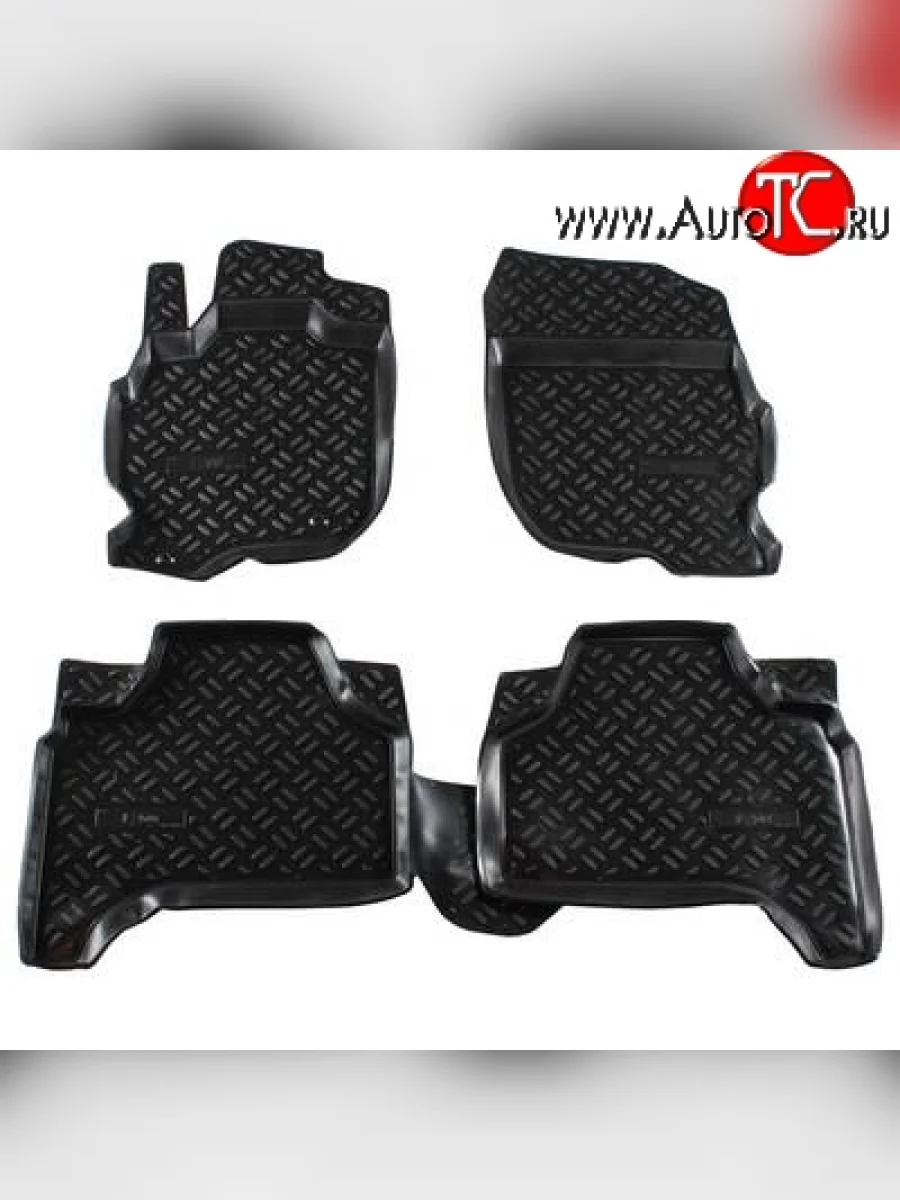 Комплект ковриков в салон Aileron 4 шт. (полиуретан) Mitsubishi L200 4  дорестайлинг (2006-2014)  с доставкой в г. Пермь