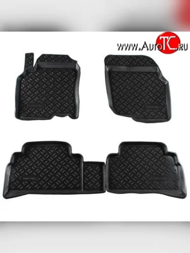 Комплект ковриков в салон Aileron 4 шт. (полиуретан) Nissan Almera 2 N16 седан дорестайлинг (2000-2003)