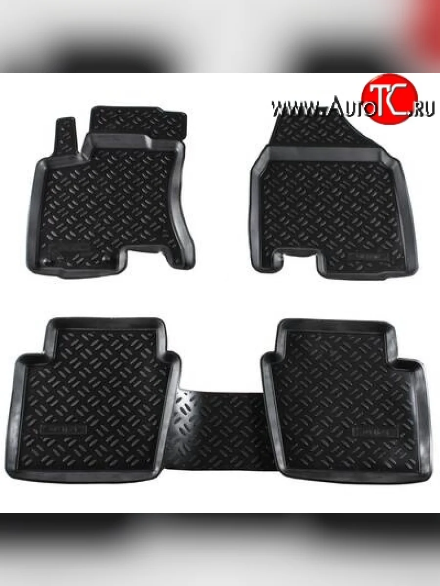 Комплект ковриков в салон Aileron 4 шт. (полиуретан) Nissan Qashqai +2 1 J10 дорестайлинг (2008-2010)  в Воронеже Воронежской области