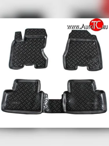 Комплект ковриков в салон Aileron 4 шт. (полиуретан) Nissan X-trail 2 T31 дорестайлинг (2007-2011)