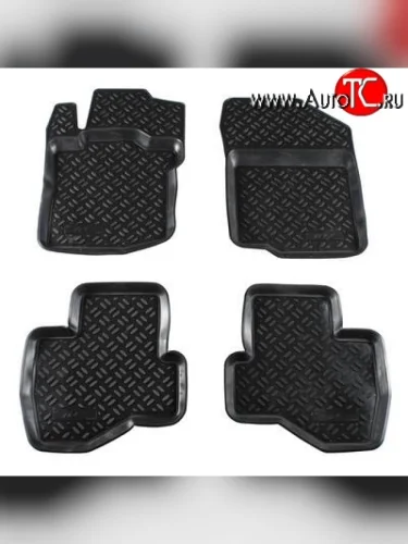 Комплект ковриков в салон Aileron 4 шт. (полиуретан) Peugeot 107 PN хэтчбэк 3 дв. дорестайлинг (2005-2009)