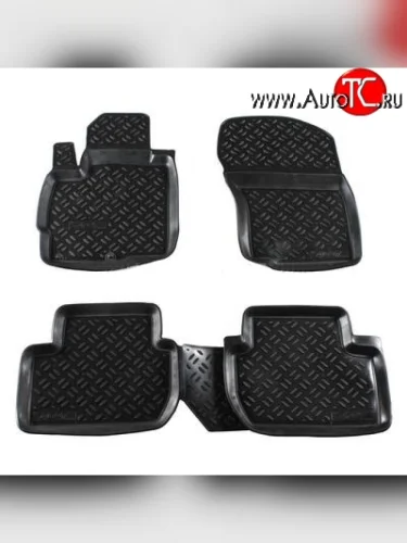 Комплект ковриков в салон Aileron 4 шт. (полиуретан) Peugeot 4007 (2007-2012)