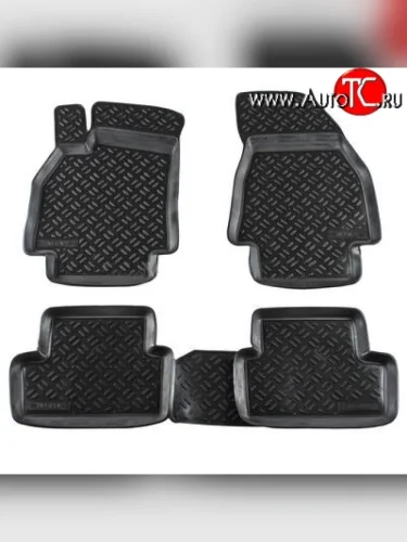 Комплект ковриков в салон Aileron 4 шт. (полиуретан). Renault Megane седан  дорестайлинг (2002-2006)