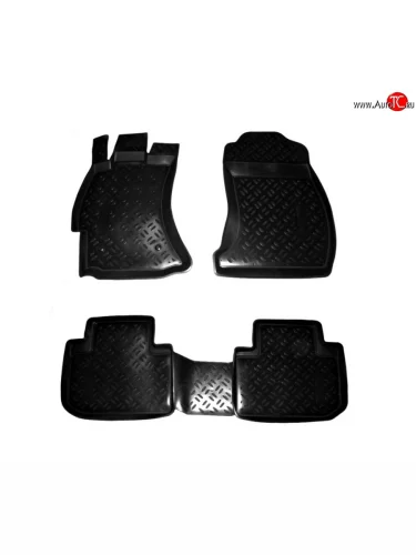 Коврики в салон Aileron 4 шт. (полиуретан) Subaru Forester SJ дорестайлинг (2012-2016)