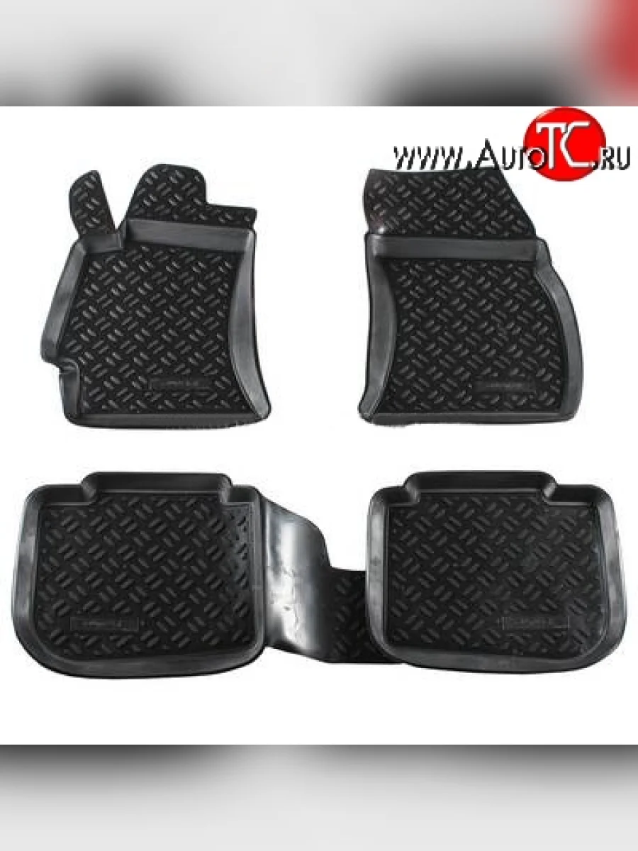 Комплект ковриков в салон Aileron 4 шт. (полиуретан) Subaru Outback BR/B14 дорестайлинг универсал (2009-2013)  в Перми Пермском крае