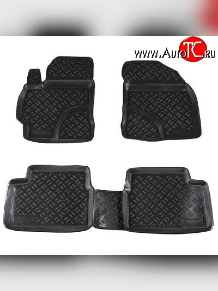 Комплект ковриков в салон Aileron 4 шт. (полиуретан) Toyota Corolla E150 седан дорестайлинг (2006-2010)  в Самаре Самарской области