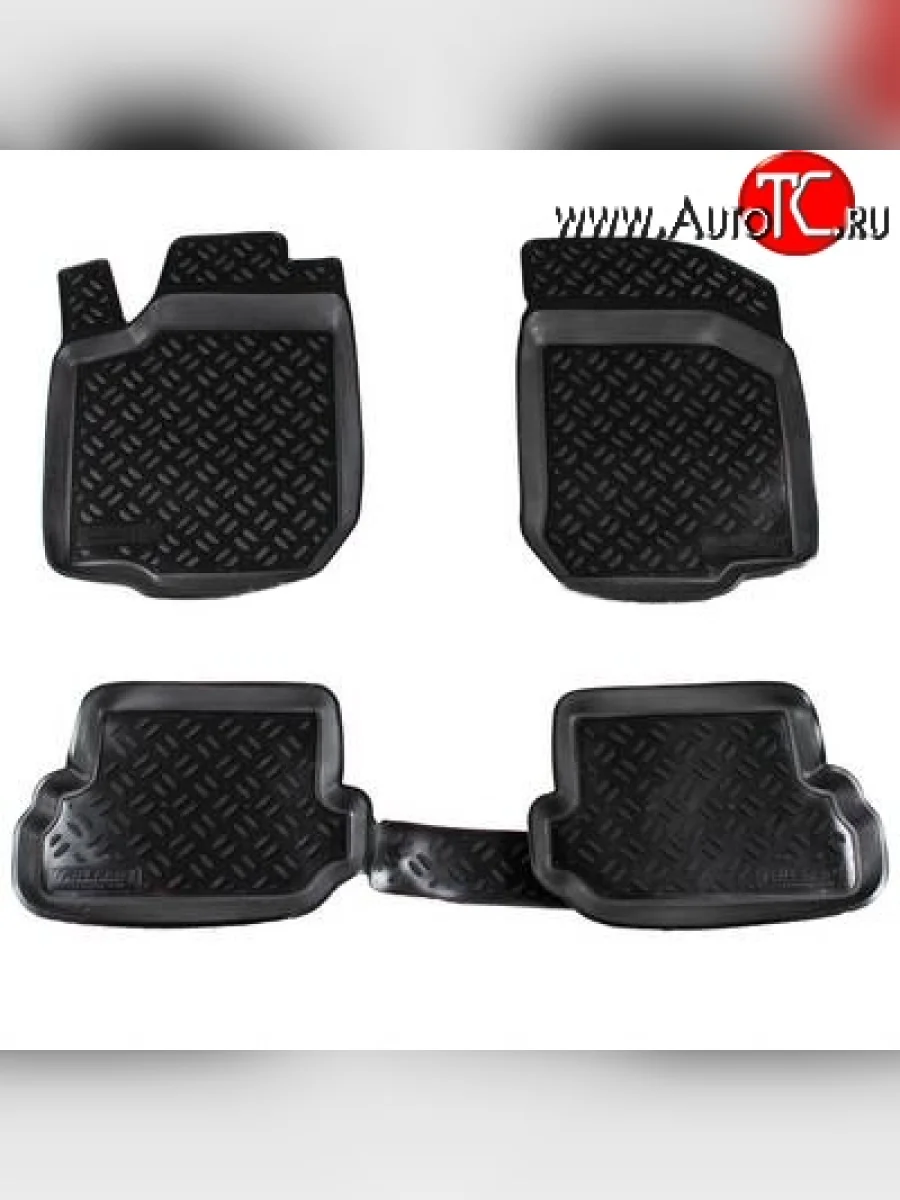 Комплект ковриков в салон Aileron 4 шт. (полиуретан) Skoda Octavia Tour A4 1U2 лифтбэк дорестайлинг (1997-2000)  в Воронеже Воронежской области