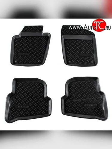 Комплект ковриков в салон Aileron 4 шт. (полиуретан) Volkswagen Polo Mk5 6R,6C,61 хэтчбек 5 дв. дорестайлинг (2009-2015)