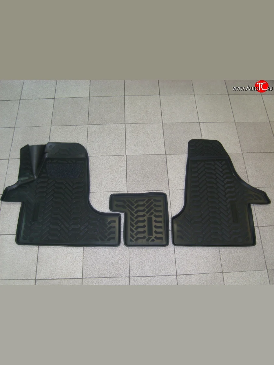 Коврики в салон Aileron 4 шт. (полиуретан, передние) Volkswagen Transporter T5 дорестайлинг (2003-2009)  в Самаре Самарской области