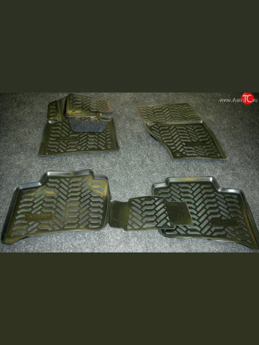 Коврики в салон Aileron 4 шт. (полиуретан) Volkswagen Touareg  2 NF (2014-2018) рестайлинг