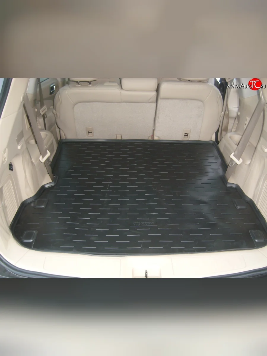 Коврик в багажник (7 мест, длинный) Aileron (полиуретан) Nissan Pathfinder R52 дорестайлинг (2012-2017)  в Самаре Самарской области
