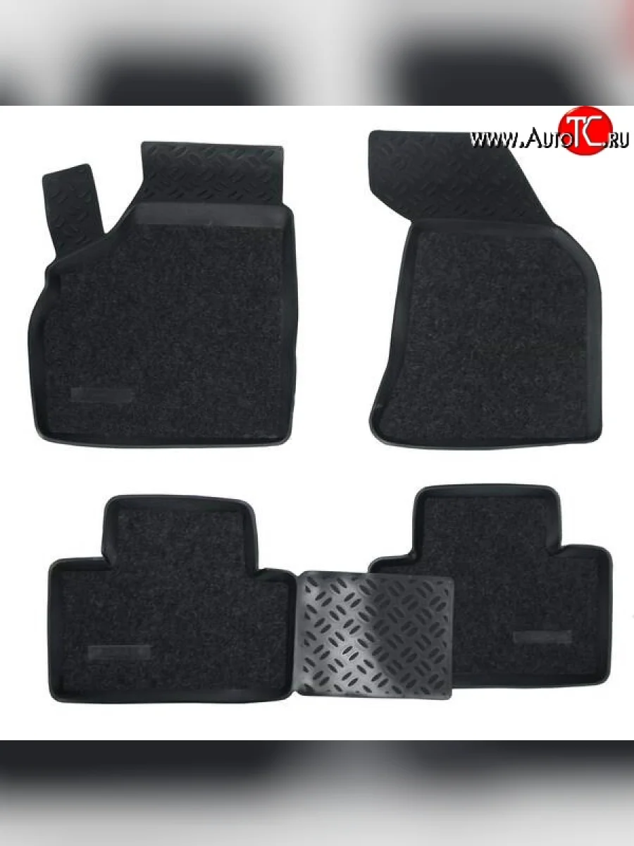 Комплект ковриков в салон Aileron 4 шт. (полиуретан, покрытие Soft) Лада ВАЗ Приора 2170 седан дорестайлинг (2007-2014)  в Перми Пермском крае