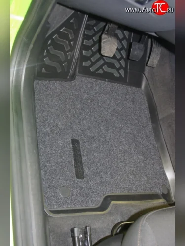 Комплект ковриков в салон Aileron 4 шт. (полиуретан, покрытие Soft) Лада ВАЗ Веста 2180 седан дорестайлинг (2015-2023)