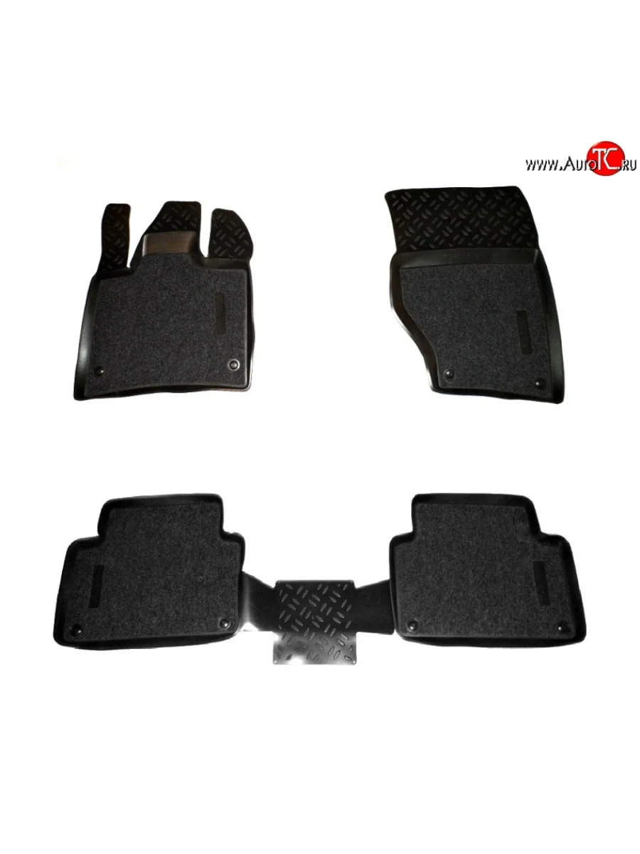 Комплект ковриков в салон Aileron 4 шт. (полиуретан, покрытие Soft) Audi Q7 4L дорестайлинг (2005-2009)  с доставкой в г. Керчь