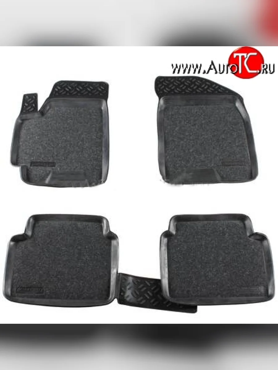 Комплект ковриков в салон Aileron 4 шт. (полиуретан, покрытие Soft) Chevrolet Aveo T200 хэтчбек 5 дв (2002-2008)  с доставкой в г. Керчь