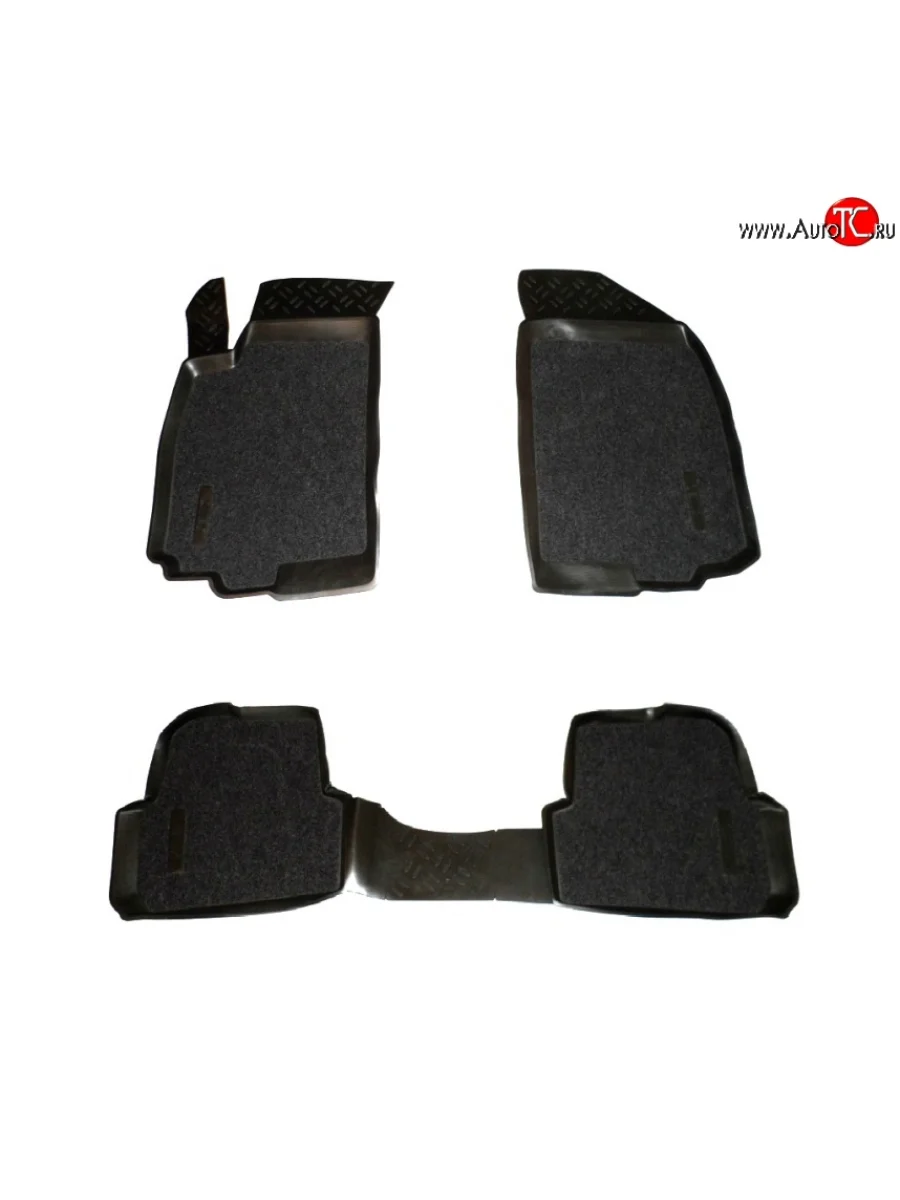 Комплект ковриков в салон Aileron 4 шт. (полиуретан, покрытие Soft) Chevrolet Aveo T300 хэтчбек (2011-2015)  в Керчи Республика Крым