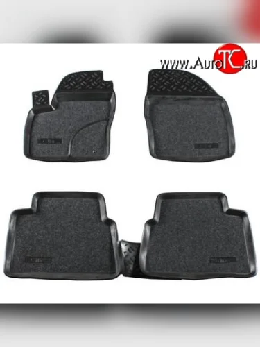 Комплект ковриков в салон Aileron 4 шт. (полиуретан, покрытие Soft) Ford C-max Mk1 рестайлинг (2007-2010)