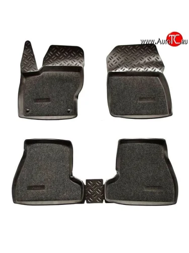 Комплект ковриков в салон Aileron 4 шт. (полиуретан, покрытие Soft) Ford Focus 3 универсал дорестайлинг (2010-2015)