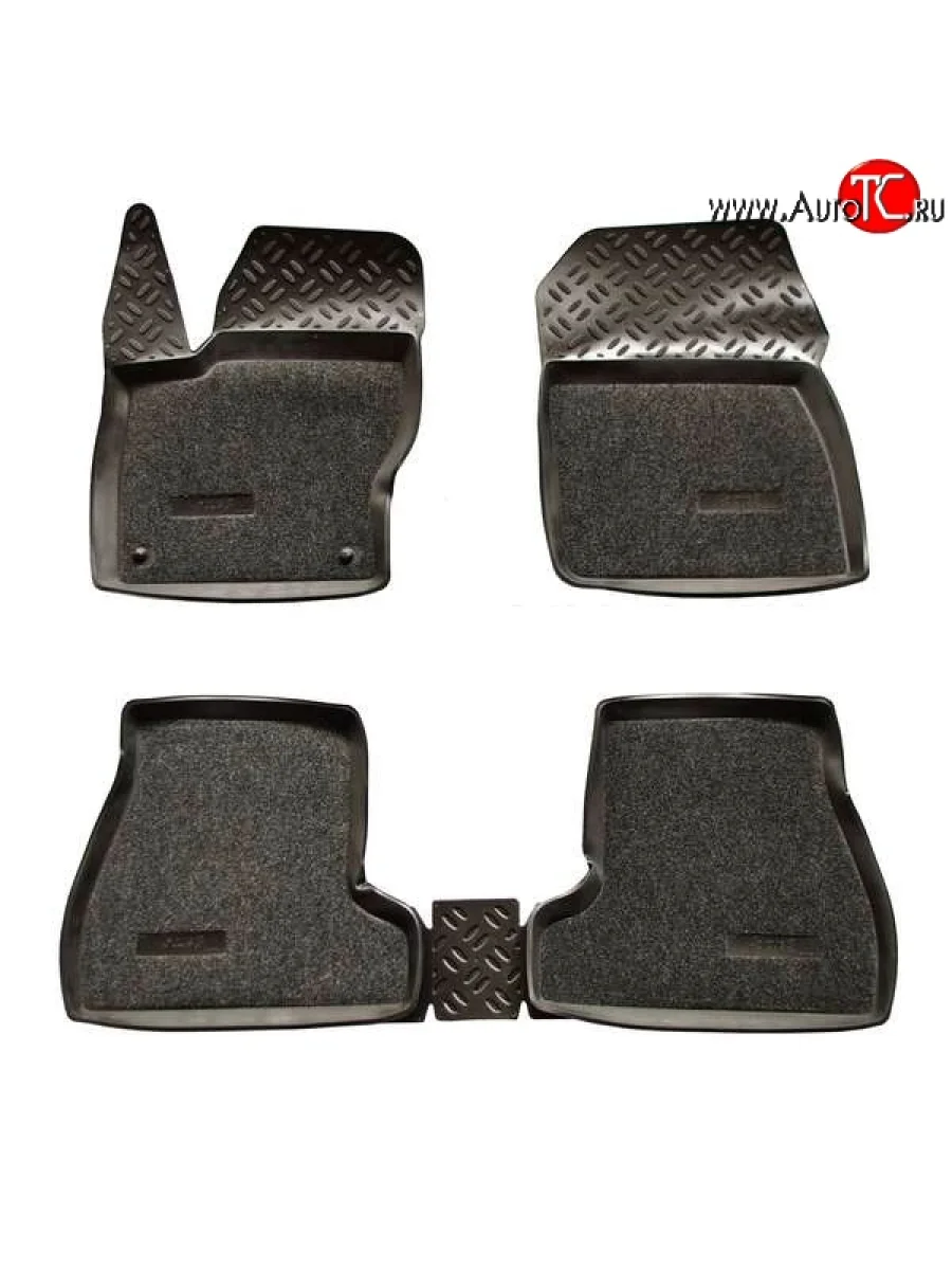 Комплект ковриков в салон Aileron 4 шт. (полиуретан, покрытие Soft) Ford Focus 3 седан рестайлинг (2014-2019)  с доставкой в г. Пермь