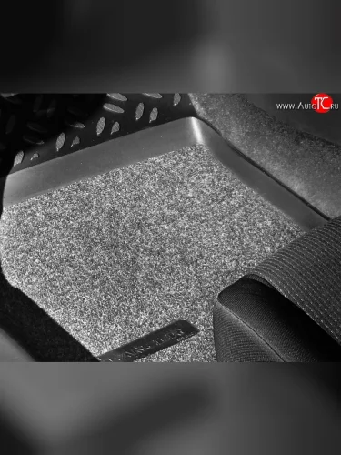 Комплект ковриков в салон Aileron 4 шт. (полиуретан, покрытие Soft) Hyundai Santa Fe CM рестайлинг (2009-2012)