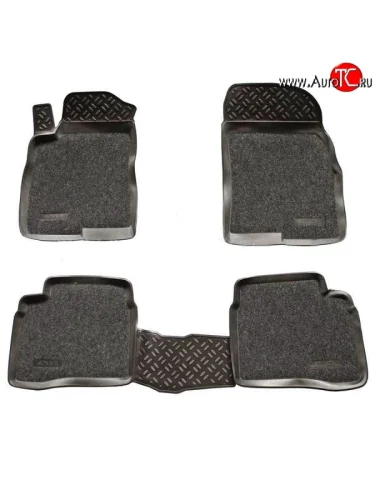 Комплект ковриков в салон Aileron 4 шт. (полиуретан, покрытие Soft) Hyundai Sonata EF рестайлинг ТагАЗ (2001-2013)