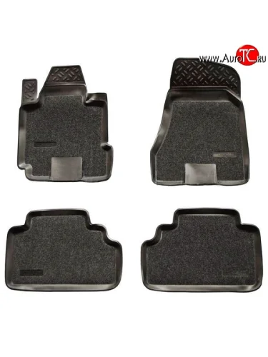 Комплект ковриков в салон Aileron 4 шт. (полиуретан, покрытие Soft) Hyundai Tucson JM (2004-2010)
