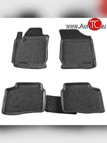 Комплект ковриков в салон Aileron 4 шт. (полиуретан, покрытие Soft) KIA Ceed 1 ED рестайлинг, хэтчбэк 5 дв. (2010-2012)