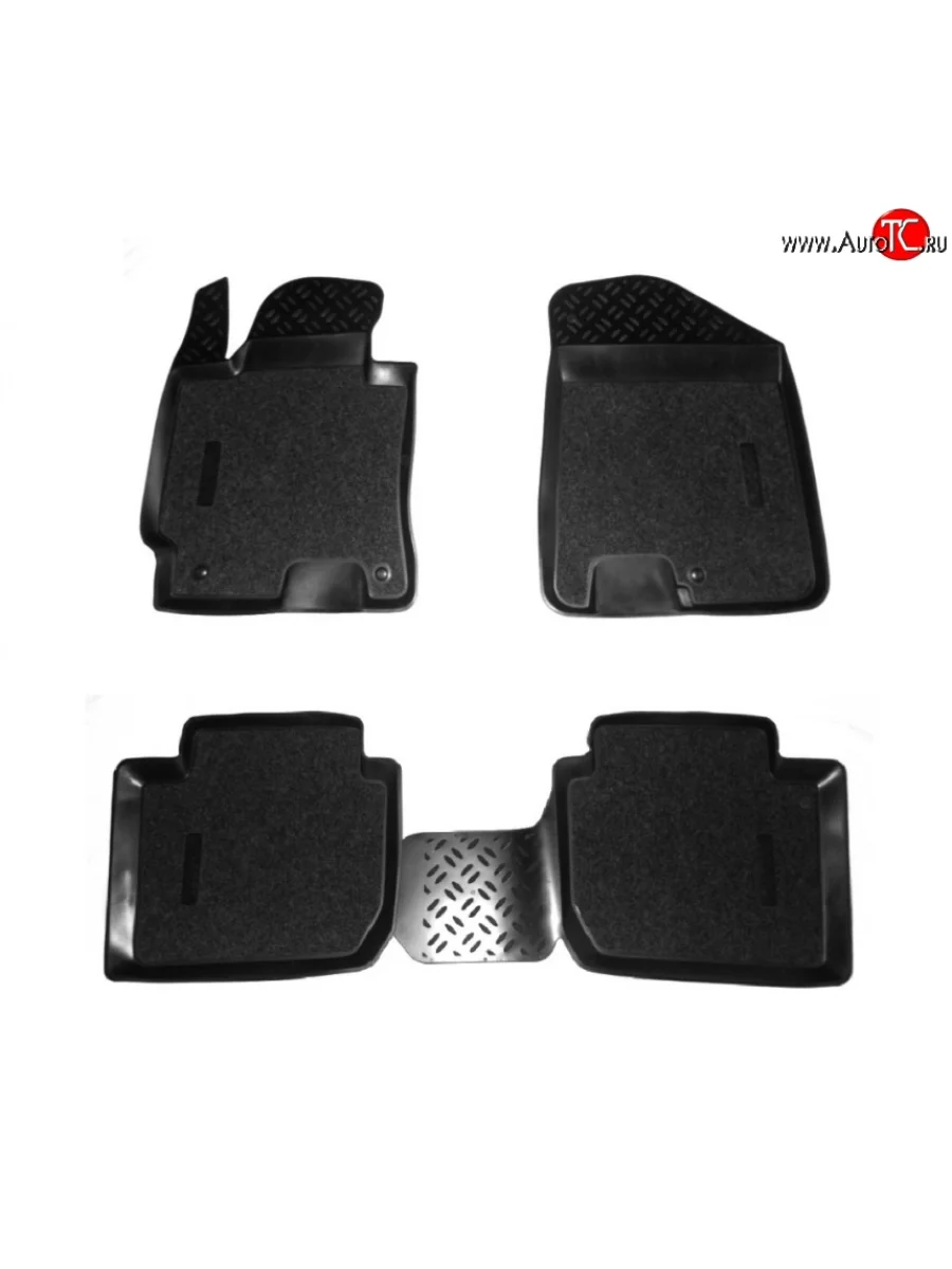 Комплект ковриков в салон Aileron 4 шт. (полиуретан, покрытие Soft) KIA Cerato 3 YD дорестайлинг седан (2013-2016)  в Самаре Самарской области