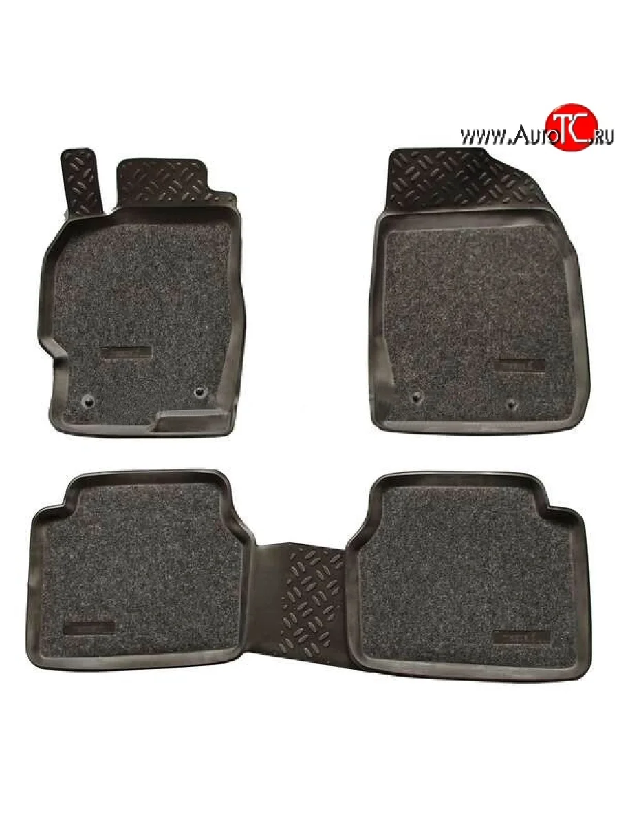 Комплект ковриков в салон Aileron 4 шт. (полиуретан, покрытие Soft) Mazda 6 GH дорестайлинг лифтбэк (2007-2010)  в Перми Пермском крае