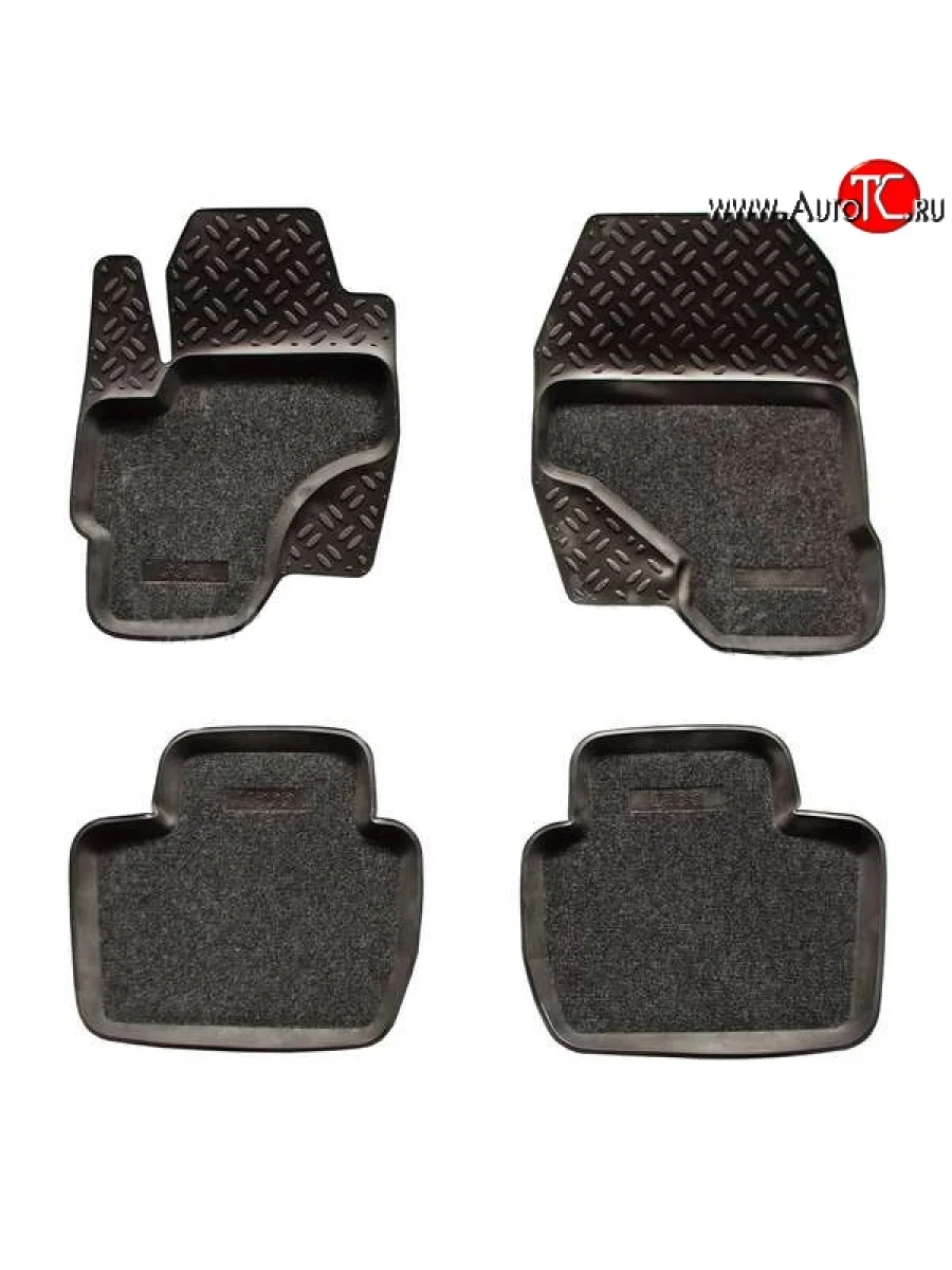 Комплект ковриков в салон Aileron 4 шт. (полиуретан, покрытие Soft) Mitsubishi Colt Z20, Z30 хэтчбэк 3 дв. дорестайлинг (2002-2009)  с доставкой в г. Керчь