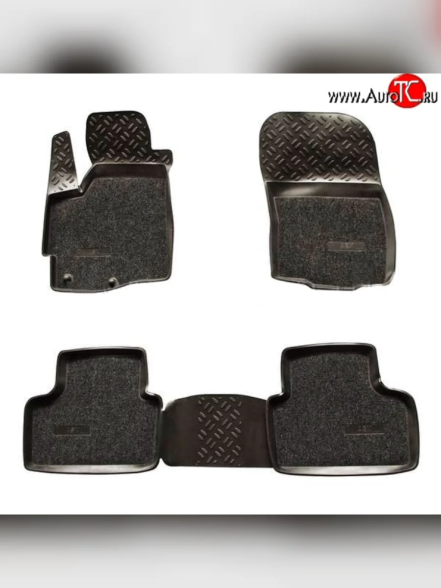 Комплект ковриков в салон Aileron 4 шт. (полиуретан, покрытие Soft) Mitsubishi ASX дорестайлинг (2010-2012)  в Керчи Республика Крым
