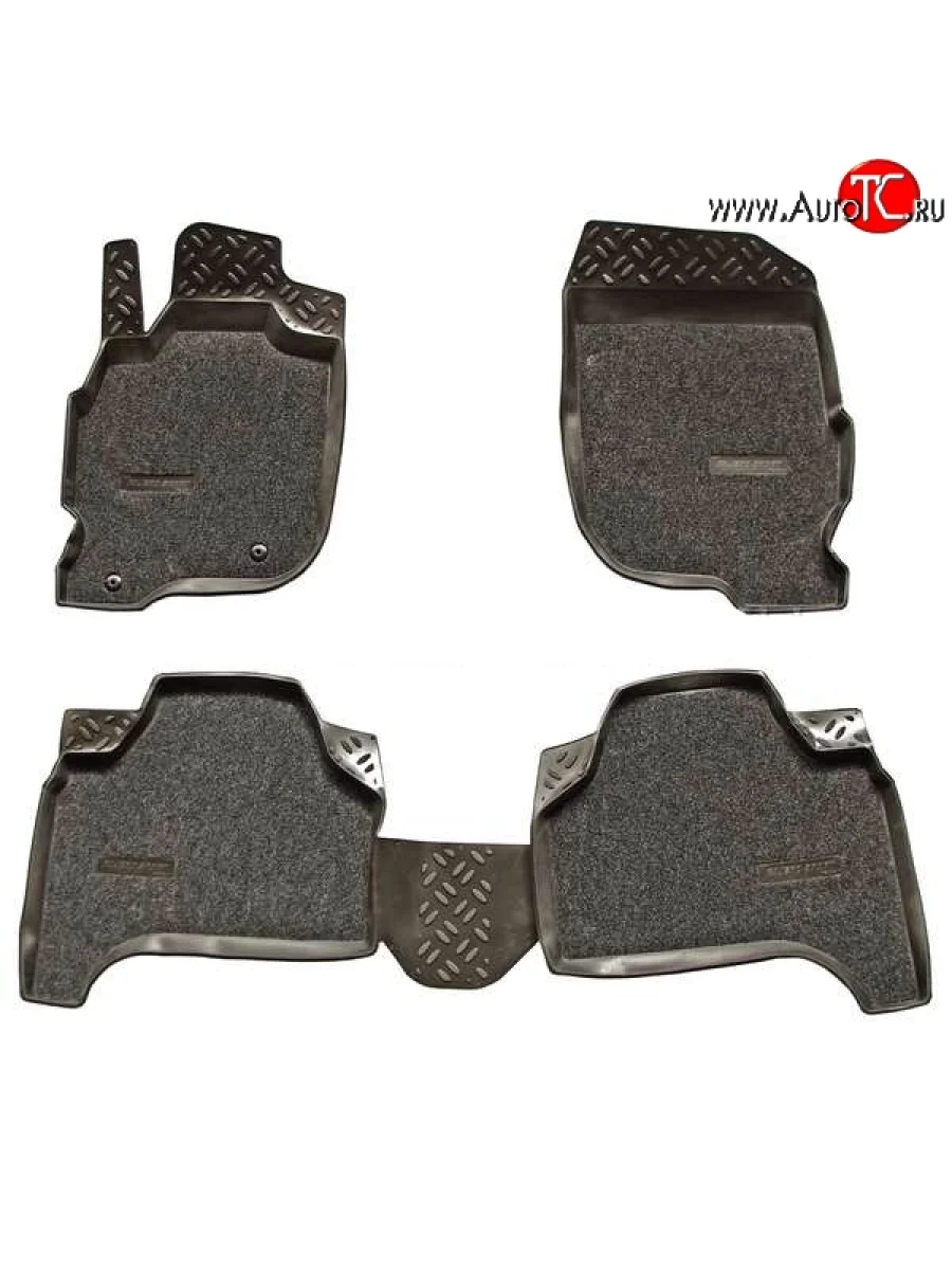 Комплект ковриков в салон Aileron 4 шт. (полиуретан, покрытие Soft) Mitsubishi Pajero Sport PB дорестайлинг (2008-2013)  в Керчи Республика Крым