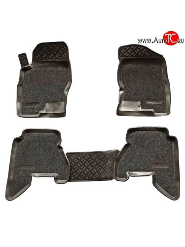 Комплект ковриков в салон Aileron 4 шт. (полиуретан, покрытие Soft) Nissan Pathfinder R51 рестайлинг (2009-2014)