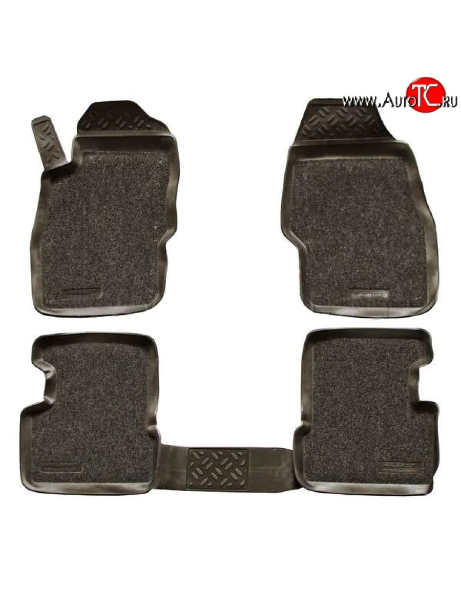 Комплект ковриков в салон Aileron 4 шт. (полиуретан, покрытие Soft) Opel Corsa D   дорестайлинг, хэтчбэк 5 дв. (2006-2010)  с доставкой в г. Пермь