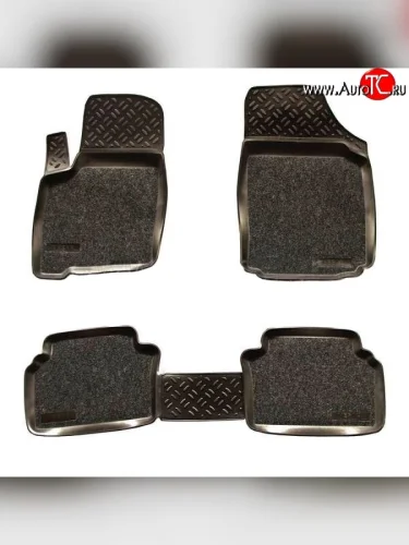 Комплект ковриков в салон B Aileron 4 шт. (полиуретан, покрытие Soft) Opel Meriva B (2010-2013)