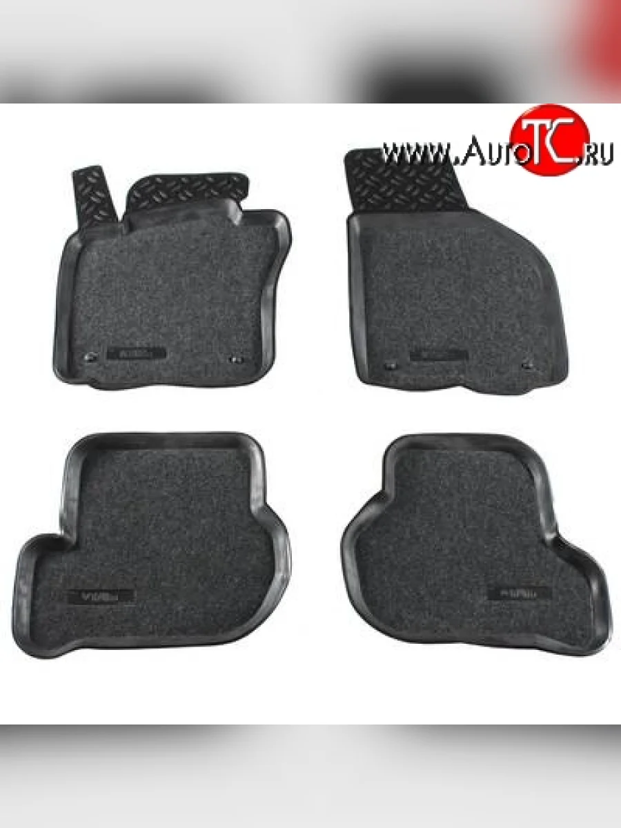 Комплект ковриков в салон Aileron 4 шт. (полиуретан, покрытие Soft) Skoda Octavia A5 дорестайлинг универсал (2004-2008)  в Самаре Самарской области