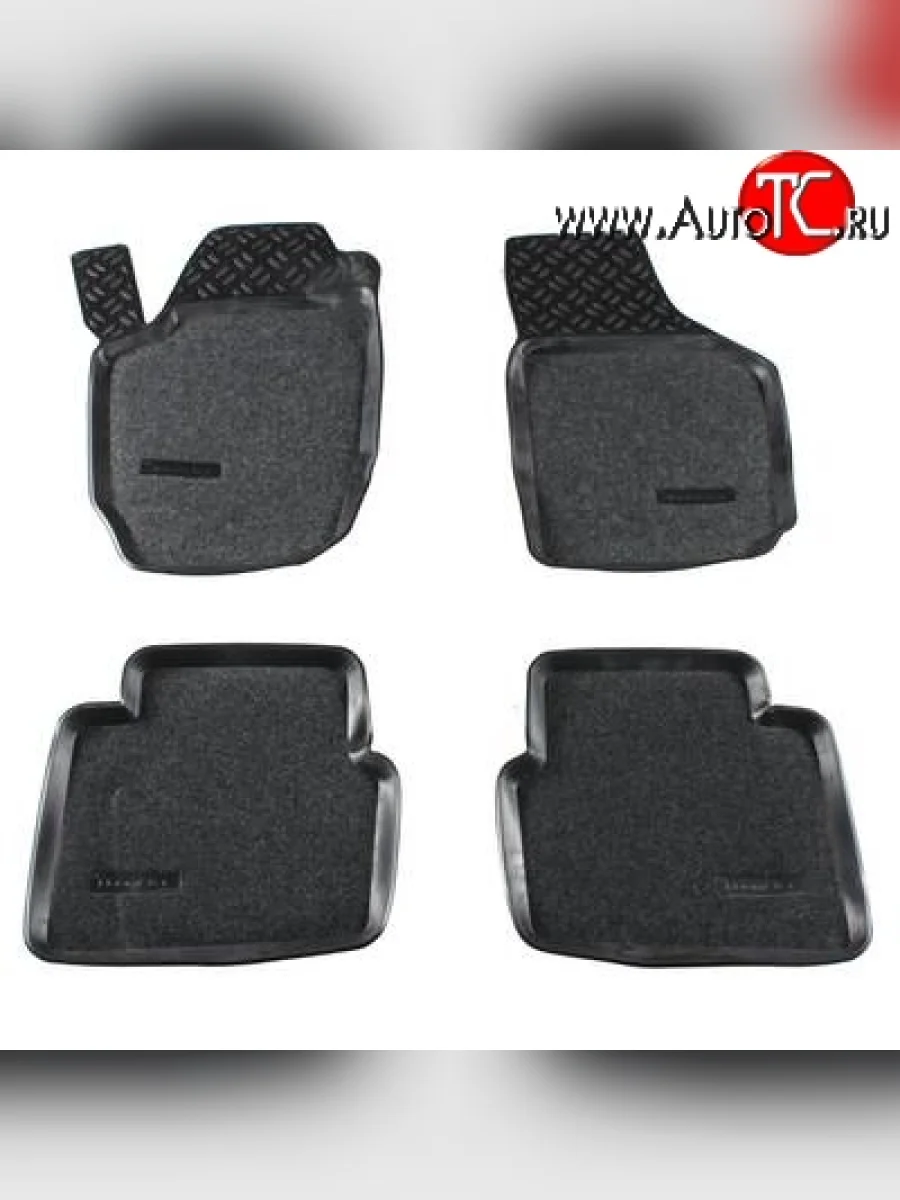 Комплект ковриков в салон Aileron 4 шт. (полиуретан, покрытие Soft) Skoda Roomster 5J дорестайлинг (2006-2010)  с доставкой в г. Керчь
