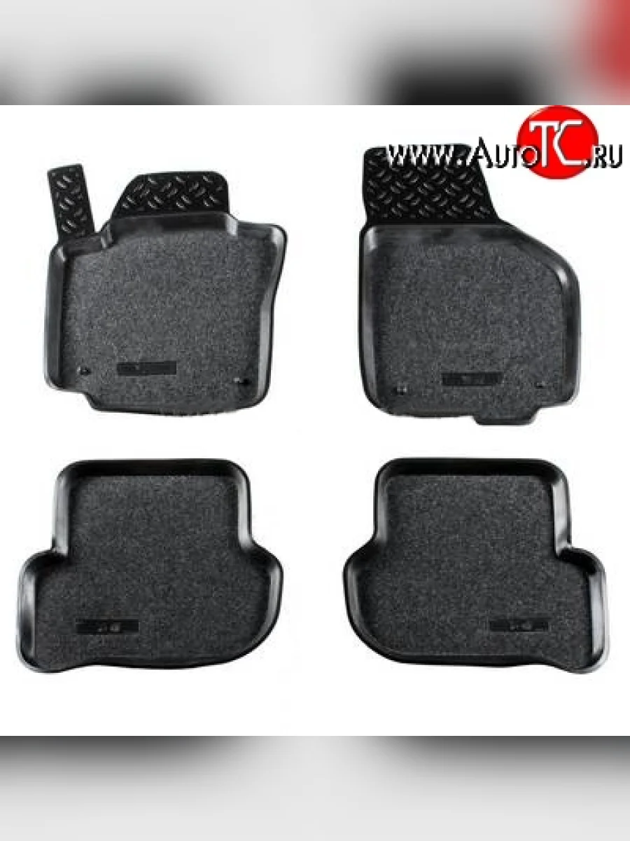 Комплект ковриков в салон Aileron 4 шт. (полиуретан, покрытие Soft) Skoda Yeti (2009-2013)  в Керчи Республика Крым