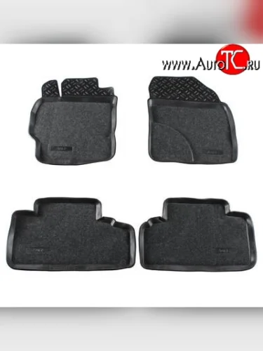 Комплект ковриков в салон Aileron 4 шт. (полиуретан, покрытие Soft) Toyota Auris E150 хэтчбэк 5 дв. дорестайлинг (2006-2010)