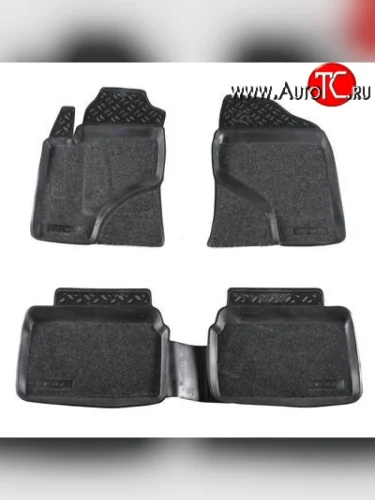 Комплект ковриков в салон Aileron 4 шт. (полиуретан, покрытие Soft) Toyota Avensis T250 седан дорестайлинг (2003-2006)