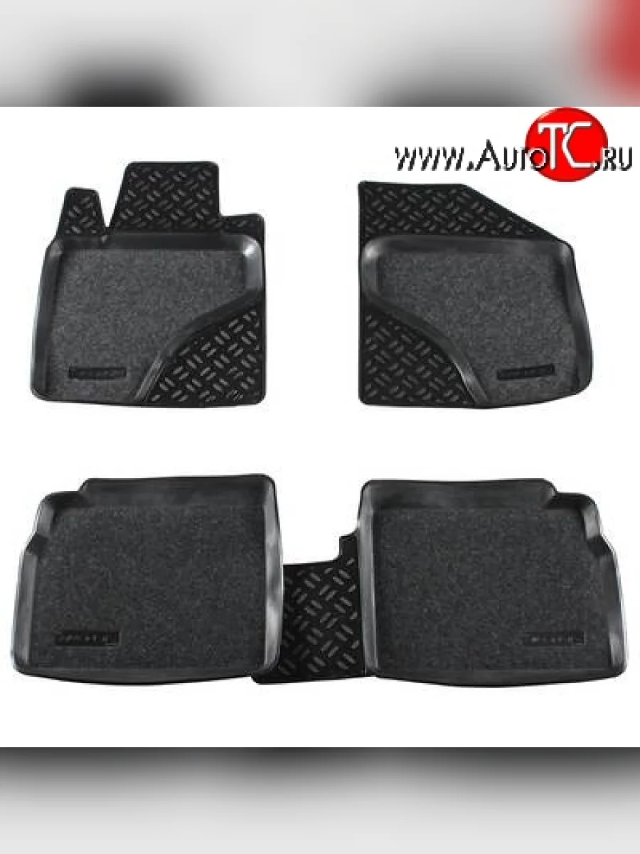 Комплект ковриков в салон Aileron 4 шт. (полиуретан, покрытие Soft) Toyota Avensis T270 седан дорестайлинг (2008-2011)  в Перми Пермском крае