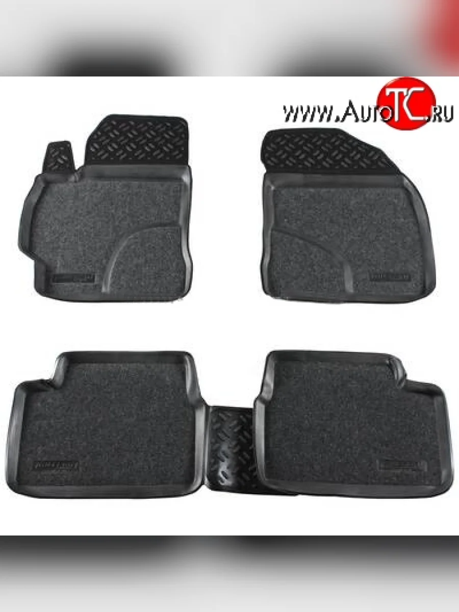 Комплект ковриков в салон Aileron 4 шт. (полиуретан, покрытие Soft) Toyota Corolla E150 седан рестайлинг (2009-2013)  с доставкой в г. Керчь