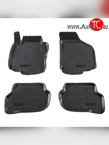 Комплект ковриков в салон Aileron 4 шт. (полиуретан, покрытие Soft) Volkswagen Golf  6 Mk6 (2008-2014) хэтчбэк 5 дв.