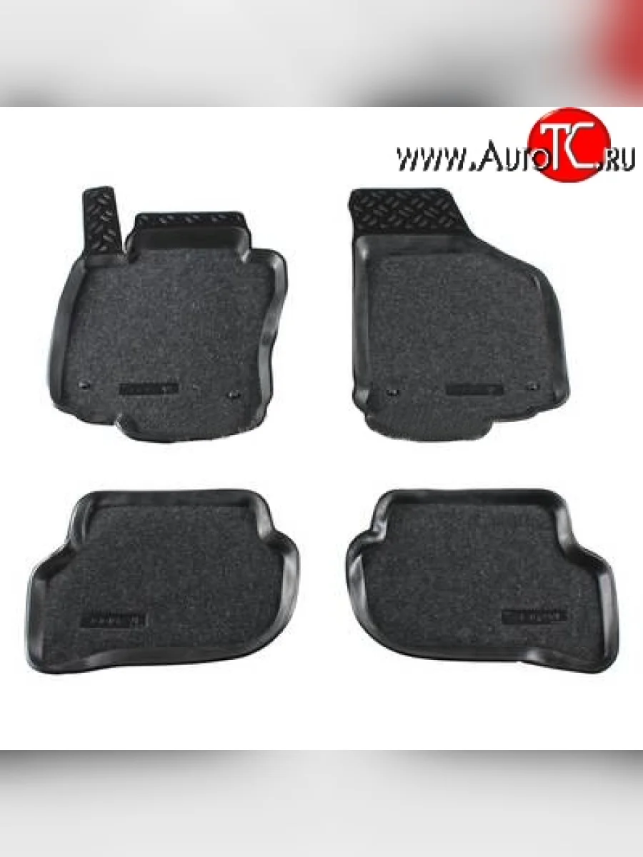 Комплект ковриков в салон Aileron 4 шт. (полиуретан, покрытие Soft)  Volkswagen Golf (2008-2014) 6 Mk6  в Керчи Республика Крым